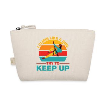 Climb Like A Girl Mountain Climbing - Organic Pouch - nature - Front
