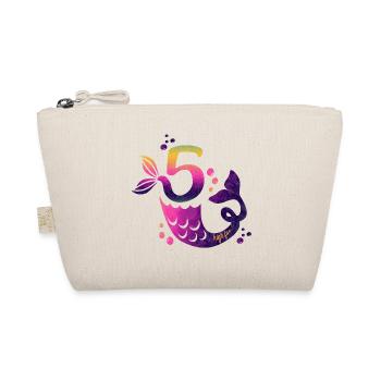5th Birthday Mermaid - Organic Pouch - nature - Front