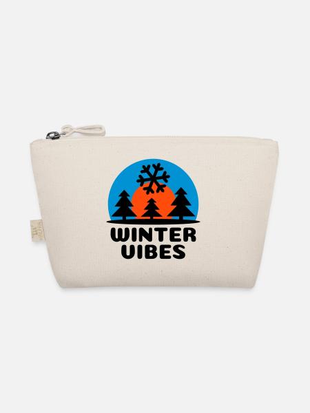 Winter vibes (sun, sky vault, snowflake) - Organic Pouch - nature - Front
