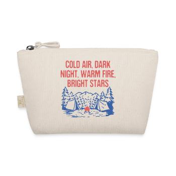 Warm Fire Bright Stars Camping Wildlife Camper - Organic Pouch - nature - Front