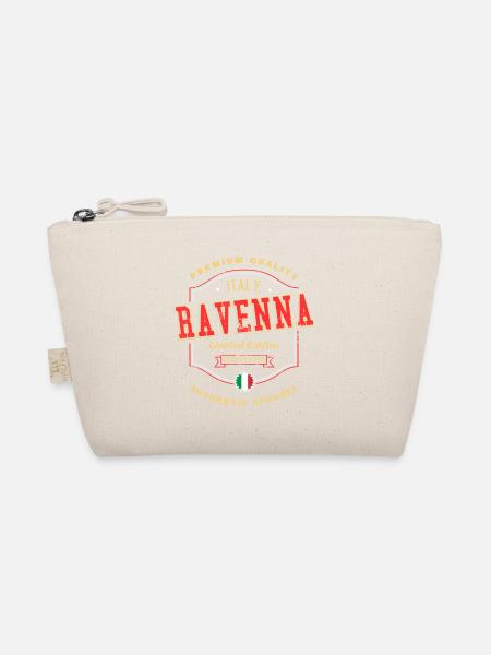 Ravenna Italien Stadt Schrift Vintage Retro - Bio-Täschchen - Natur