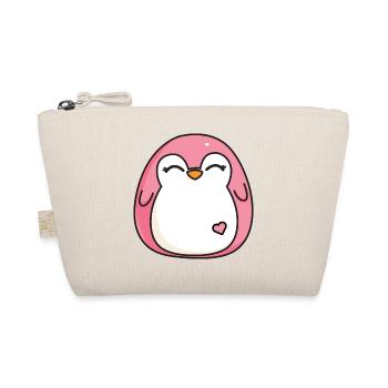 Rosa Pinguine Süß Komisch - Bio-Täschchen - Natur - Vorne