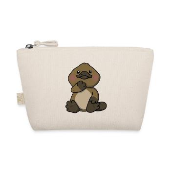 Cute Baby Platypus Cartoon - Organic Pouch - nature - Front