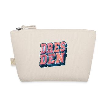 Dresden Germany City Font Vintage Retro - Organic Pouch - nature - Front