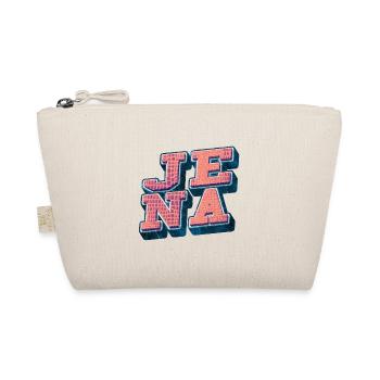 Jena Germany City Font Vintage Retro - Organic Pouch - nature - Front
