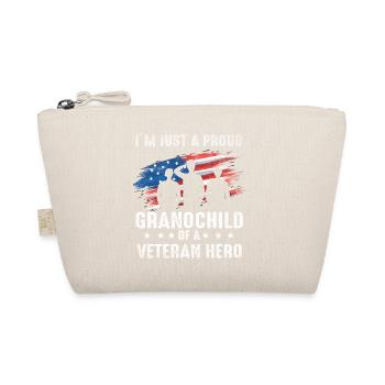 America Grandchild Funny Quote American Flag - Organic Pouch - nature - Front