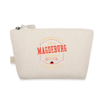 Magdeburg Deutschland Stadt Schrift Vintage Retro - Bio-Täschchen - Natur - Vorne