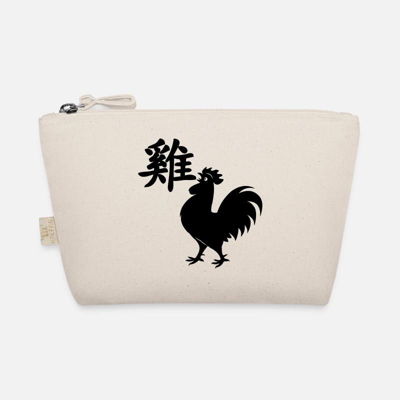 Chinese character rooster with rooster image Organic Pouch