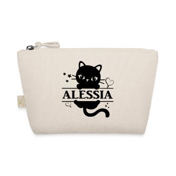 t-shirt chat Alessia t-shirt idée cadeau - Trousse biologique - nature - Devant