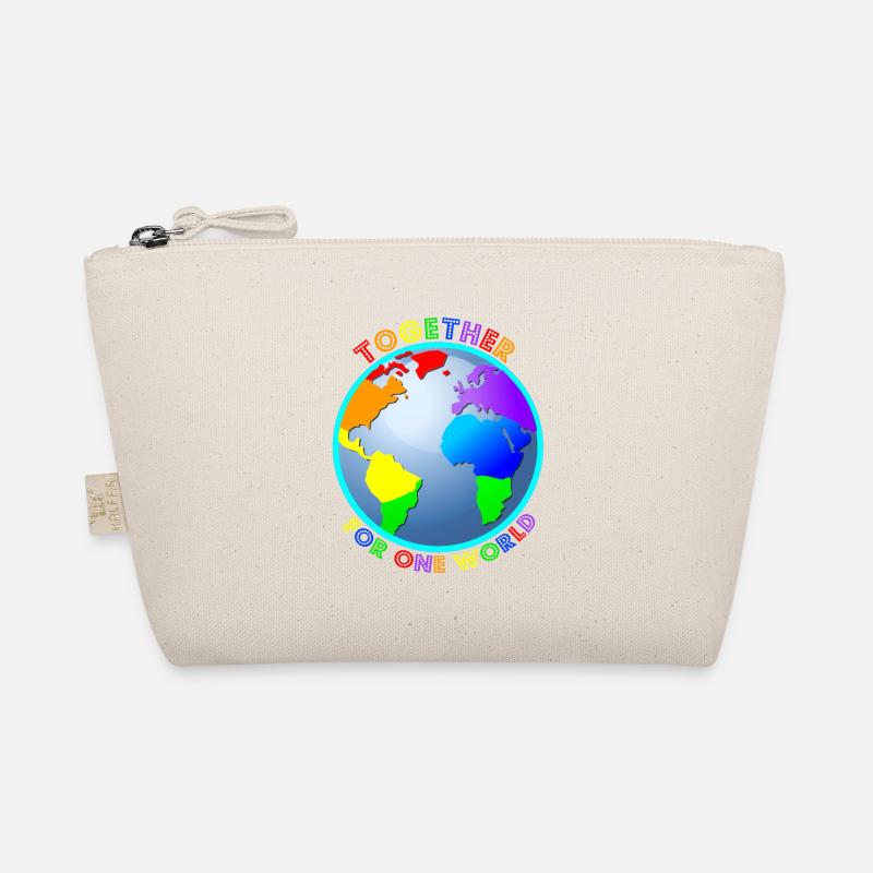 Statement: "For One World" - Regenbogenfarben Bio-Täschchen