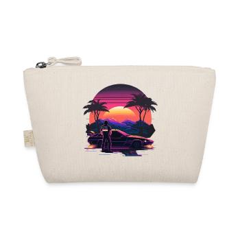 Vaporwave Sonnenuntergang - Bio-Täschchen - Natur - Vorne