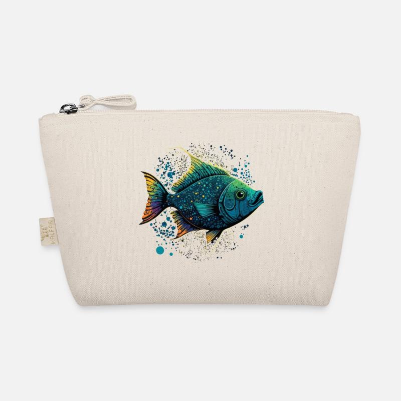 Fisch mit offenem Maul Bio-Täschchen