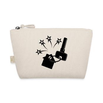 Key for the new house key shines - Organic Pouch - nature - Front
