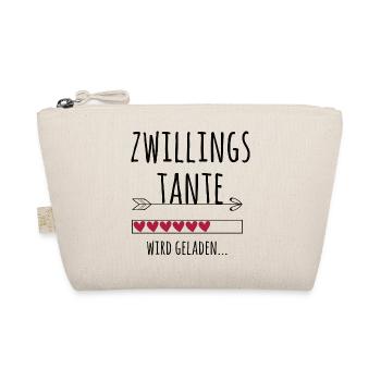 werdende Zwillingstante Schwangerschaft Zwillinge - Bio-Täschchen - Natur - Vorne