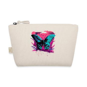 Kunst des Vaporwave Schmetterlings - Bio-Täschchen - Natur - Vorne