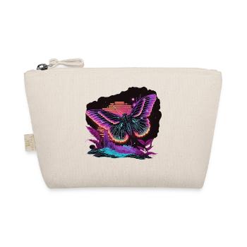 Glowing Vaporwave Butterfly - Organic Pouch - nature - Front