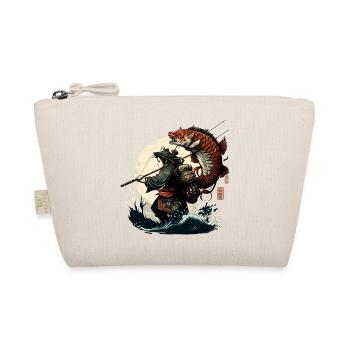 Japanese warrior catches a big fish - Organic Pouch - nature - Front