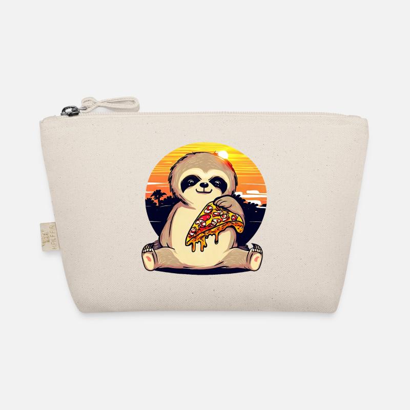 Pizza sloth in the sunset Organic Pouch