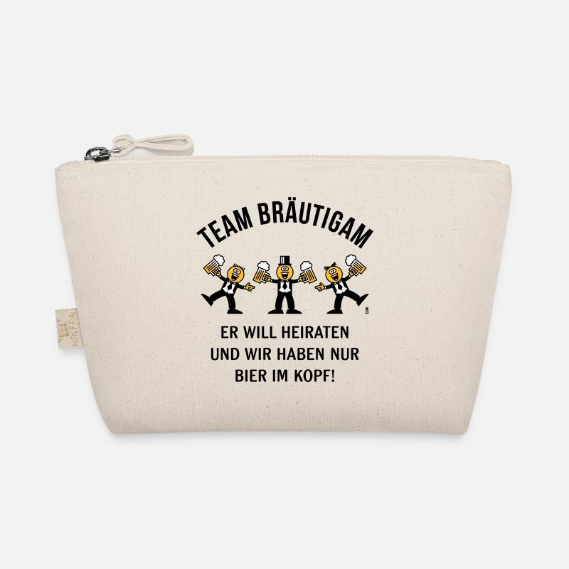 Team Bräutigam (Karikatur / Bier Im Kopf / 3C / B) Bio-Täschchen