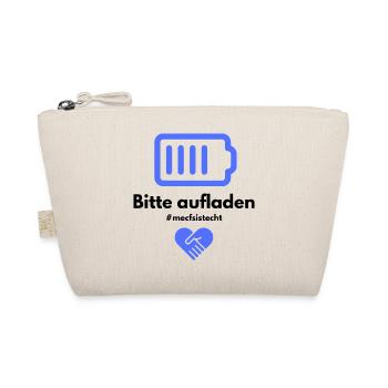 Please recharge BLUE 💙 - Organic Pouch - nature - Front