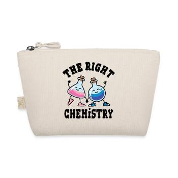The Right Chemistry, Chemical flasks in Love - Organic Pouch - nature - Front