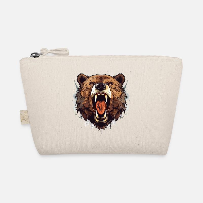 Bear Grizzly Bear Roars Bear Head Nature Wilderness Forest Organic Pouch