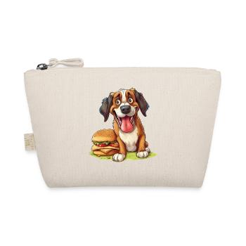 Dog Burger Hamburger Fast Food Dog Lover - Organic Pouch - nature - Front