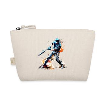 Baseball Baseball Player Home Run Bats Splash - Organic Pouch - nature - Front