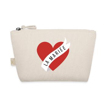 La mariée cœur rouge et ruban - Trousse biologique - nature - Devant