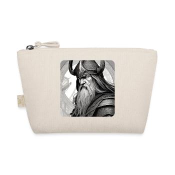 Proud Viking with Horns Helmet - Organic Pouch - nature - Front