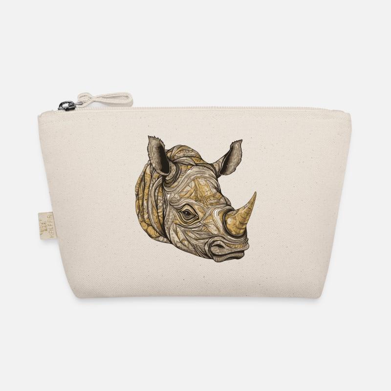 Rhinoceros Portrait Organic Pouch
