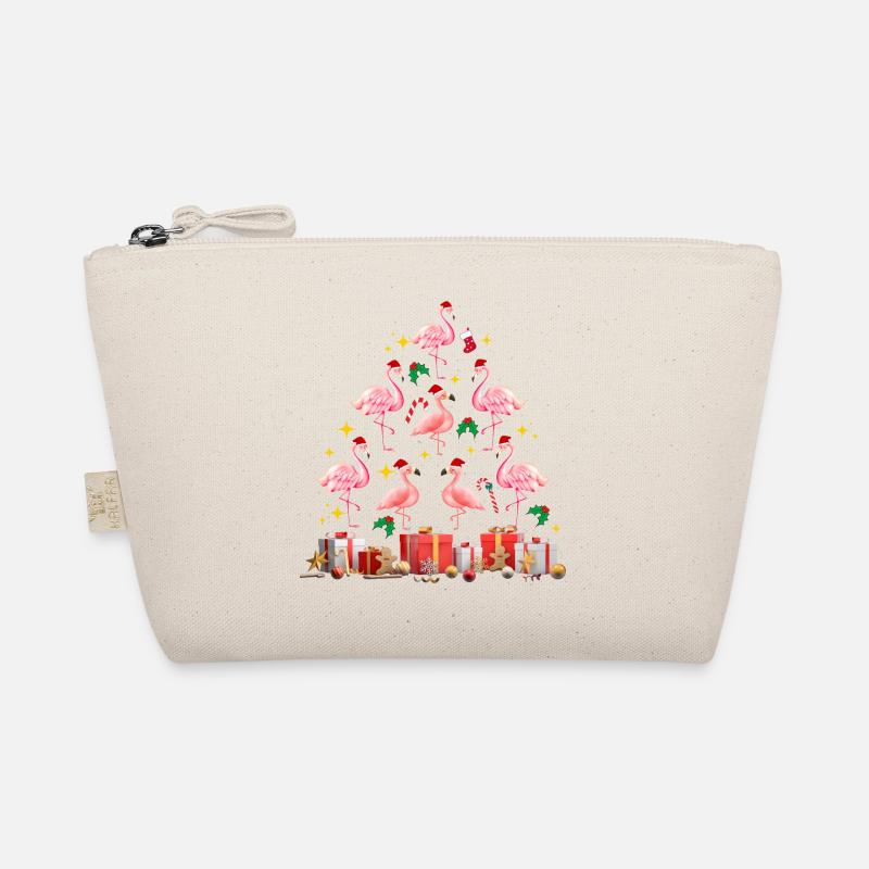 Flamingo Weihnachten. Weihnachtsgeschenk Bio-Täschchen