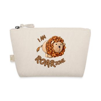 Leo - I am roarsome / awesome - Organic Pouch - nature - Front