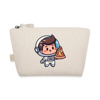 Astronaut mit Pizza - Bio-Täschchen - Natur - Vorne