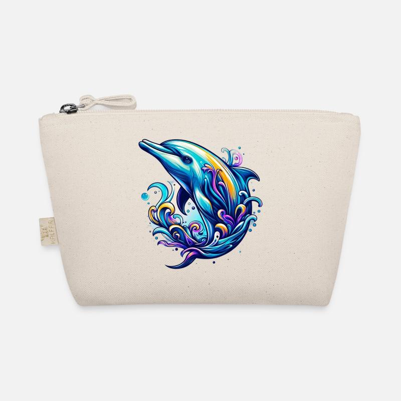 Delfin - Bio-Täschchen - Natur