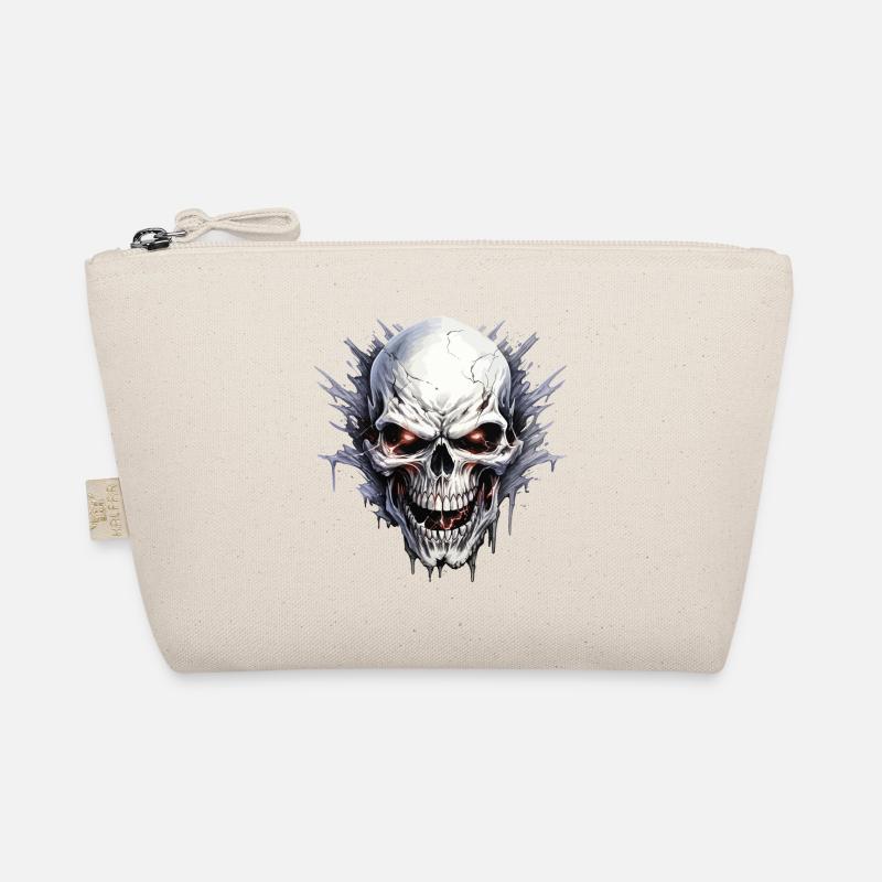 Skull Skull Skeleton Motorcycle Biker Gang Organic Pouch