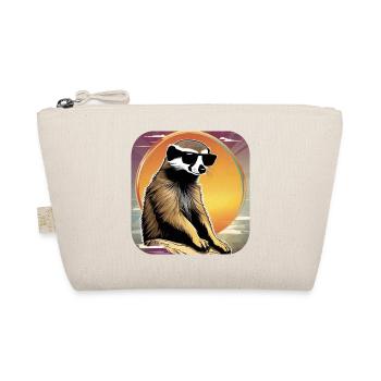 Cute meerkat with sunset - Organic Pouch - nature - Front