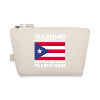 Puerto Rico | Puerto Ricaner Flagge Geschenkideen - Bio-Täschchen - Natur - Vorne