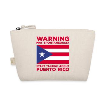 Puerto Rico | Puerto Ricaner Flagge Geschenkideen - Bio-Täschchen - Natur - Vorne