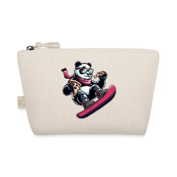 Pink Panda Snowboarder: Pizza-Abenteuer - Bio-Täschchen - Natur - Vorne