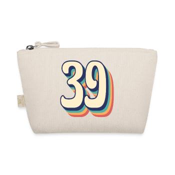 Vintage Retro T-Shirt Number 39 Thirty Nine - Organic Pouch - nature - Front