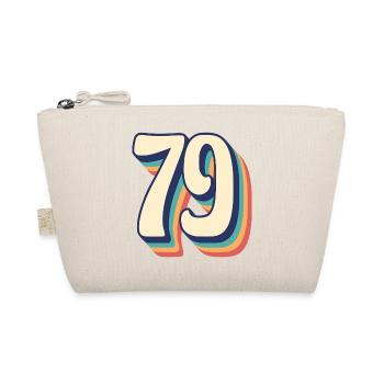 Vintage Retro T-Shirt Nummer 79 Seventy Nine - Bio-Täschchen - Natur - Vorne