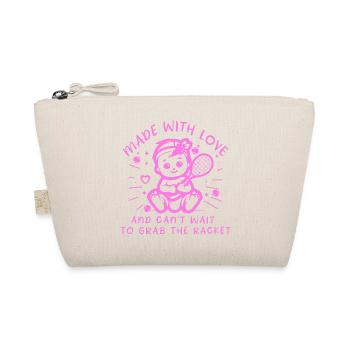 Baby Tennis Body zur Geburt Tennisbaby - Bio-Täschchen - Natur - Vorne