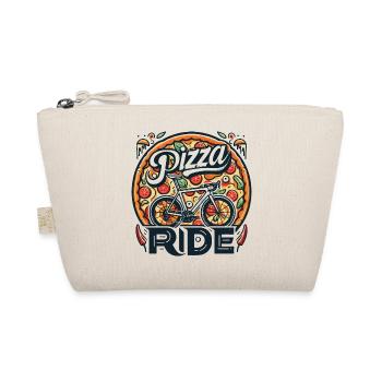 Pizza Bike Ride Design - Organic Pouch - nature - Front