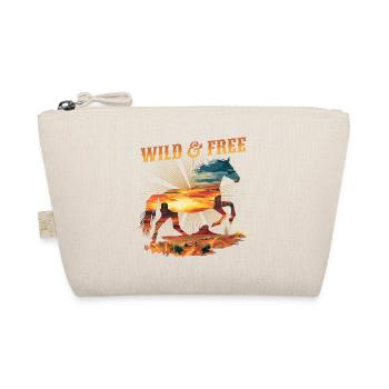 Horse Wild West Western Riding Wilderness Cowboy USA - Organic Pouch - nature - Front