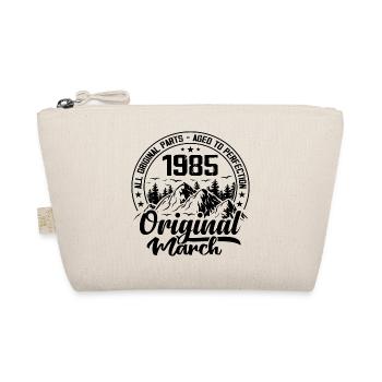 1985 March Original: 39 Years Anniversary Gift - Organic Pouch - nature - Front