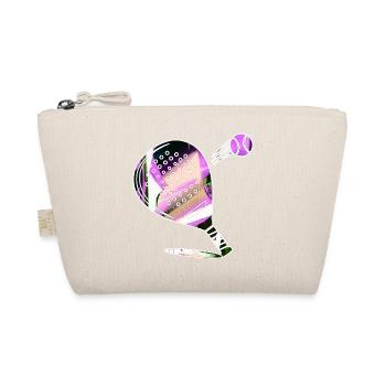 Padel Tennis, Tennis, Graffiti,pink - Bio-Täschchen - Natur - Vorne