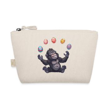 Ostern Gorilla Jongleur mit Eiern - Bio-Täschchen - Natur - Vorne