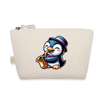 Pinguin Saxofon Jazz Musiker Saxofonist - Bio-Täschchen - Natur - Vorne