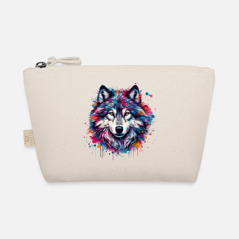 Wolf - Bio-Täschchen - Natur
